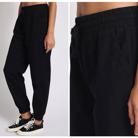 Women's Black Jogger Pants - Picture 2 of 4
